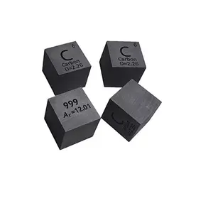 Haute Pureté 99.9% Pur Carbone C Élément Sculpté Tableau Périodique 10mm Cube