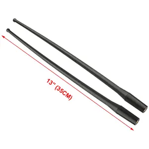 Nouvelle antenne de moto en caoutchouc, 1/2 pièces, 14 pouces, noire, AM/FM - Product Image 5