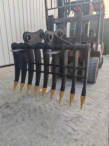 <strong>Excavator</strong> Root Rake Tilting Rake Bucket <strong>Excavator</strong> <strong>Attachments</strong> Landscape Rake - Product Image 4