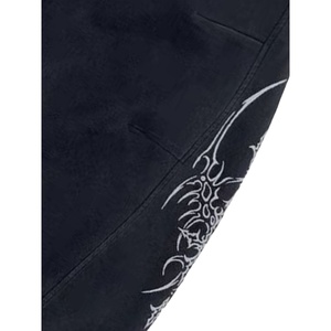 Pantalones de chándal anchos de lona estilo streetwear hip hop con cintura elástica y dobladillo ajustable para primavera - Product Image 4