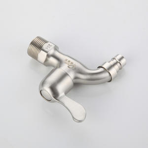 Grifo para lavadora de acero inoxidable 304 DN20, grifo de agua fría individual para pared, acabado cepillado, duradero - Product Image 3