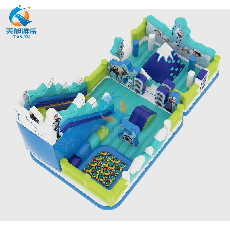 Castillo de salto congelado inflable