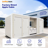 Maisonnette préfabriquée Apple Cabin, directement de l'usine, certifiée CE, pour bureau extérieur, chambre d'hôtes ou utilisation en extérieur.