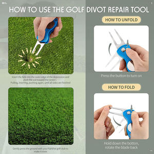 Outil de réparation de divots de golf multicolores avec marqueur de balle et logo personnalisé - Product Image 4
