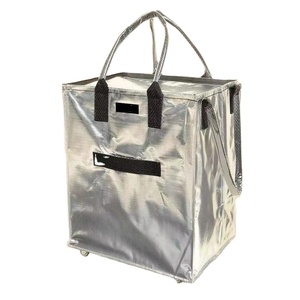 Custom Logo Available, Portable Rolling Utility <b>Cart</b>, Large Capacity Waterproof Utility Tote, <b>Shopping</b> Trolley Bag with Wheels - Product Image 1