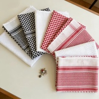 Shemagh Keffiyeh Hijab Châle 100% Polyester en Mousseline à Carreaux et à Motifs Écossais Unisexe Respirant Doux pour la Peau Usage Quotidien
