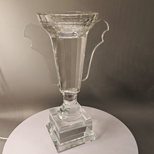 Piala Trofi Besar, Piala Kristal, Piala Kristal Transparan dengan Logo Custom, Hadiah Bisnis, Piala Olahraga, Penghargaan - Product Image 5