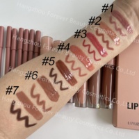 Crayon à lèvres nude de haute qualité, fini mat, bois brun rose, 8 couleurs, emballage discret, marque privée