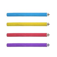 Perchoir rond en bois massif mat sablé pour perroquet, jouet à mâcher pour affûter les griffes, accessoire de cage à oiseaux