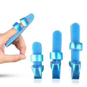 Attelle de doigt flexible en alliage d'aluminium bleue, auto-fixante, pour la protection des articulations, unisexe - Product Image 1