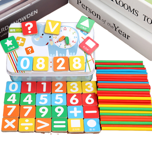 Juguetes Educativos <span class=keywords><strong>de</strong></span> Madera para Niños, Palitos <span class=keywords><strong>de</strong></span> Contar Matemáticos, Juguetes <span class=keywords><strong>de</strong></span> Enseñanza <span class=keywords><strong>de</strong></span> Aritmética para Estudiantes <span class=keywords><strong>de</strong></span> <span class=keywords><strong>Primaria</strong></span> - Product Image 1