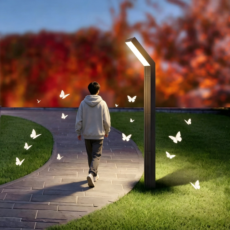 Outdoor Solar & Battery Powered LED Garden Light IP65 Rated Aluminum 6000K Daylight Remote Control 120 Beam Angle