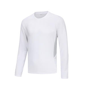 Custom Wholesale Men's Sportswear T-shirt Quick Drying Clothes <b>Workout</b> <b>Long</b> <b>Sleeve</b> Ice Silk Skin-friendly - Product Image 1