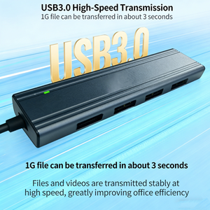 Hub USB 3.0 4 ports en aluminium, femelle-femelle, compatible avec l'électronique grand public et les ordinateurs, utilisation pour mini <span class=keywords><strong>PC</strong></span>, sortie Type C, en stock - Product Image 5