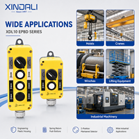 Station de commande suspendue XDL10 à 2 positions, sélecteur maintenu, contrôleur filaire 2-6 trous, 1NO, boîtier plastique IP54 pour palan-grue