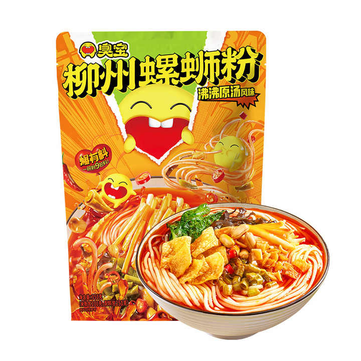 Hot selling China hot snail noodle soup 350g two packages of sour