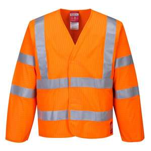 PORTWEST - FR85ORRS/M Chaqueta naranja resistente a las llamas antiestática de alta visibilidad-EAN 5036108281244 ROPA DE TRABAJO RESISTENTE A LAS LLAMAS - Product Image 1