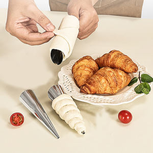 Paslanmaz çelik pişirme aracı krem rulo boynuz kalıpları paslanmaz çelik koni boru şeklindeki şekilli kalıp için Cannoli tüpler isssan - Product Image 5