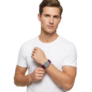 Bracelet de montre en nylon rayé de luxe avec logo personnalisé, remplacement 12-24 mm, bracelet de montre classique en tissu nylon DW - Product Image 3