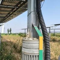 Système de montage au sol solaire à poteau unique, inclinaison réglable, acier galvanisé, résistance à la corrosion C5, certifié ISO 9001