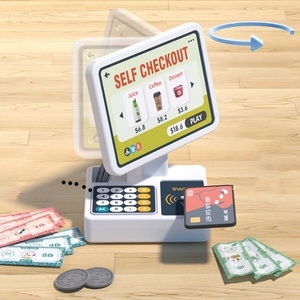 Juego de Juguetes de Supermercado para Niños, Caja Registradora Simulada, Máquina de Café, Refrigerador, Juguetes de Supermercado - Product Image 5