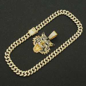 Collar de Cadena Cubana con Colgante de Cabeza de Tigre, Diseño Tridimensional con Diamantes, Estilo Hip Hop, para Hombre, 2026 Sex Disco Balls <span class=keywords><strong>Men</strong></span> Power - Product Image 5