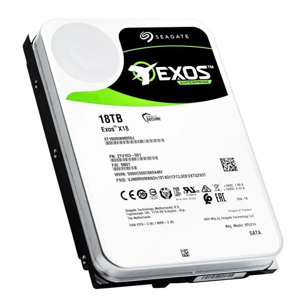 18TB सीagate exos 7200 RPM sa sas 256mb 3.5 एंटरप्राइज हार्ड ड्राइव st18000nm004j hd हार्ड डिस्क