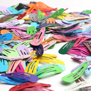 Manna 5cm coloridos lindos horquillas pasadores Clips para chico bebé Mini Metal Snap Clips para mujeres niñas - Product Image 3