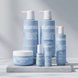 Kit Professionale per la Cura dei Capelli a Marchio Privato Pallamina, <span class=keywords><strong>Shampoo</strong></span>, Balsamo, Maschera e Olio per Capelli al Collagene e Cheratina, Vendita all'Ingrosso - Product Image 1