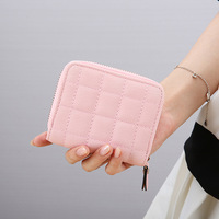 Gros mignon porte-monnaie pour les femmes Dollar pince à billets avec fermeture éclair porte-carte de crédit pour étudiant en cuir PU petit portefeuille court