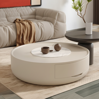 Table basse en bois massif salon maison petit appartement Table basse moderne Simple 2023 nouvelle Table basse ronde