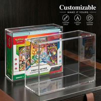 Boîte de présentation en acrylique transparent anti-UV 99% sur mesure avec couvercle magnétique robuste pour collection d'illustrations First Partner S1 TCG
