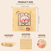 En stock, sac d'emballage pour biscuits givrés avec poignée découpée, pochette refermable de qualité alimentaire pour les en-cas de boulangerie