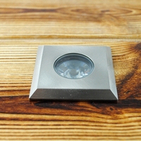 Lumière LED carrée encastrée en acier inoxydable 304, étanche, 3W, pour routes, escaliers, jardins souterrains