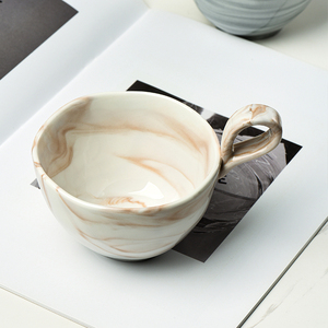 Tasse en céramique de luxe personnalisée de 300ml <span class=keywords><strong>peinture</strong></span> de paysage chinois motif marbre noir tasses à café et thé - Product Image 4