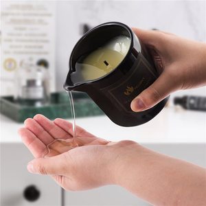 Bougie d'huile de massage basse température à la cire végétale naturelle soins hydratants de la peau <span class=keywords><strong>pour</strong></span> la maison Spa Relaxation <span class=keywords><strong>bocal</strong></span> en verre et céramique - Product Image 4