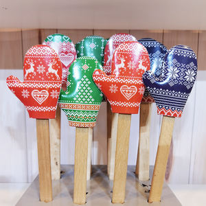 खाद्य ग्रेड गर्मी प्रतिरोधी सिलिकॉन स्क्रैपर पैटर्न हाथ आकार स्पुला लकड़ी हैंडल डिशवॉशर सुरक्षित ओवन सुरक्षित पर्यावरण पर्यावरण के अनुकूल उपकरण - Product Image 5