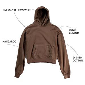 OEM 420 GSM Heavyweight Cotton Oversized Hoodie Custom logo Printing Embroidery Streetwear <b>Pullover</b> Blank Design <b>for</b> <b>Men</b> Hoodie - Product Image 2