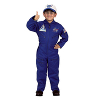 Disfraz de Astronauta Piloto de la NASA con Casco de Visera Móvil para Niños