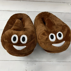 <span class=keywords><strong>Chaussures</strong></span> d'intérieur d'hiver en peluche pour femmes Confortable tout-en-un Happy Face Merde Funny Cartoon House for Slippers Warm and Cozy - Product Image 5