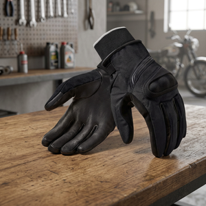 Custom Design Winter <b>Half</b> Finger Racing Motorbike Gloves Touch-Screen Non-<b>Slip</b> Waterproof Breathable Knuckle Protection PU - Product Image 2