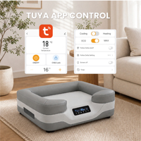 Lit intelligent pour animaux de compagnie à température contrôlée, refroidissement et chauffage avec contrôle par application mobile pour chiens et chats