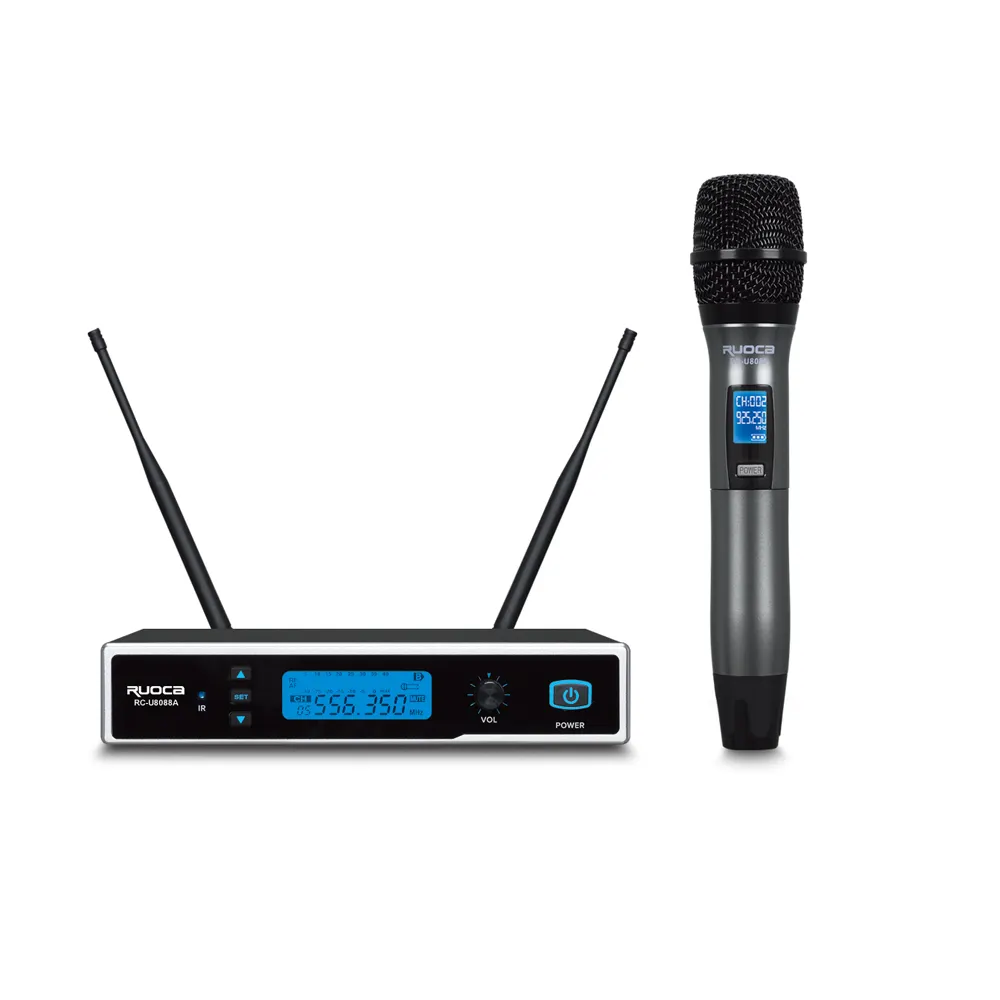 2023 Nieuwe Ontwerp Microfone Professionele Uhf Dual-Channel Draadloze Microfoon Systeem