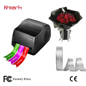 N-mark Printer Kemasan Hadiah untuk Mesin Pencetak Pita Satin Florist Elite Hot Stamping Digital Satin Cetak Pita