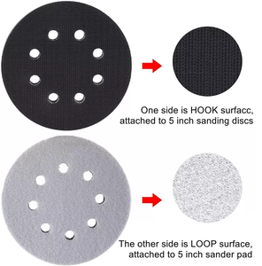 US Local Stock Ships In 24H Free Shipping USA 5 Inch Hook Loop Sanding Disc Soft Foam Interface Sander <strong>Buffer</strong> Backing Pad - Product Image 3