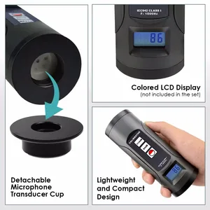 Alat Ukur Tingkat SPL dengan Lampu Latar 1/2 Inci 1 Inci 94dB 114dB Penguji Desibel Kebisingan Mikrofon Sonometer Kalibrator - Product Image 1