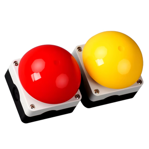 Interrupteur à pédale à dôme en forme de champignon, bouton-poussoir momentané, interrupteur de réinitialisation, bouton de réponse, 48V 600A, couleurs rouge/noir/jaune - Product Image 3