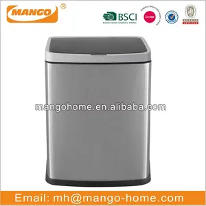 Waste Bin Multifunction Sensor Household Garbage Rubbish Waste Bin Stainless Steel Rectangular Trash Can Dust Bin