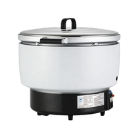 Cuisinière à riz à gaz grande capacité avec cuve en acier inoxydable, économie d'énergie, nettoyage facile, garantie complète, 7L-30L pour restaurants et hôtels