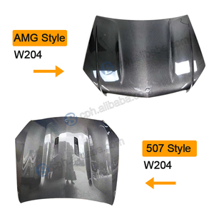 Capot en fibre de carbone véritable style AMG pour Mercedes-Benz Classe C W204 pré-LCI <span class=keywords><strong>2007</strong></span> 2008 2009 2010 – Amélioration du capot moteur en carbone - Product Image 2